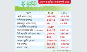 ৪ লাখ একর কৃষিজমি কমেছে