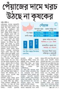 পেঁয়াজের দামে খরচ উঠছে না কৃষকের