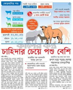 চাহিদার চেয়ে পশু বেশি
